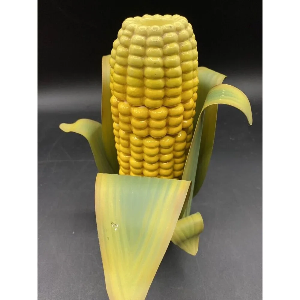 Yellow Corn On The Cob 6 Napkin Rings Candle Holder Napkin Holder Set Vintage